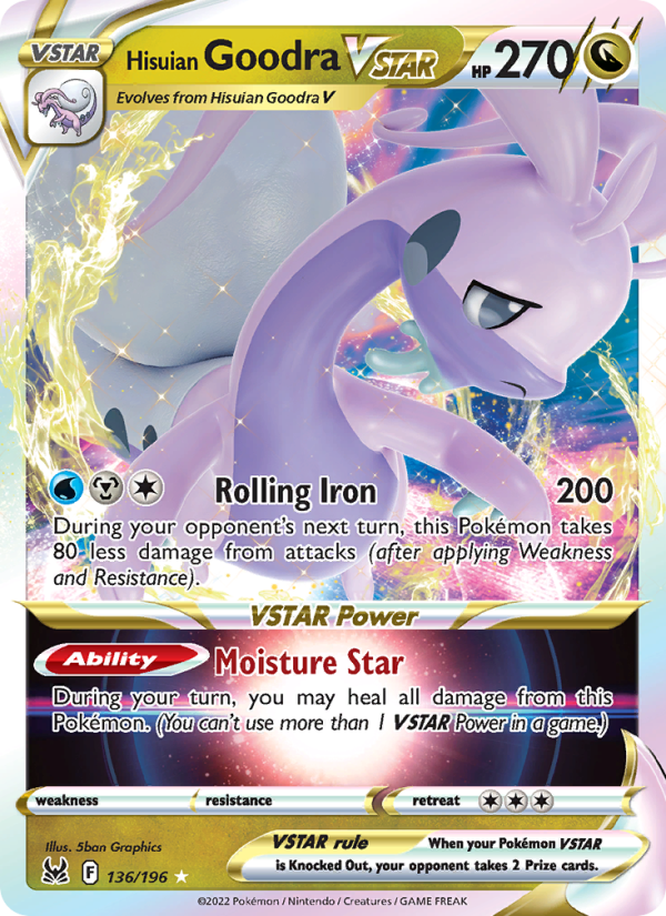 Hisuian Goodra VSTAR (136/196) Holographic card image