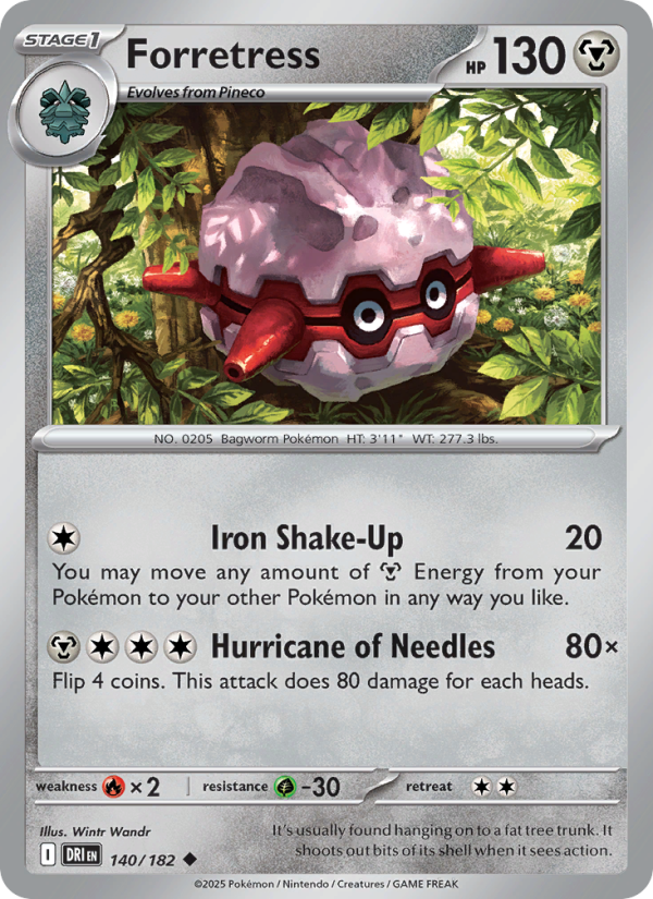 Forretress (140/182) Reverse Holo card image