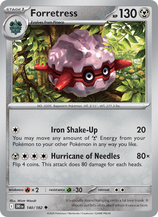 Forretress (140/182) Reverse Holo card image