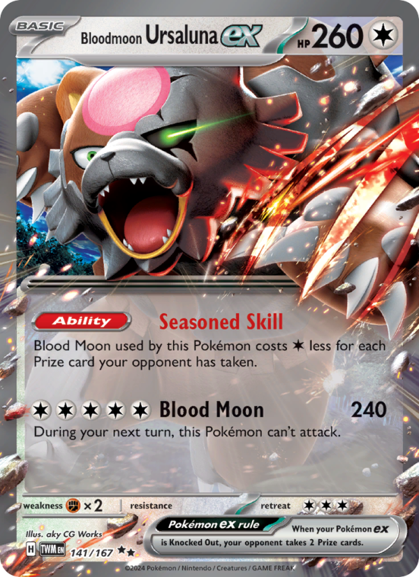 Bloodmoon Ursaluna ex (141/167) Holographic card image