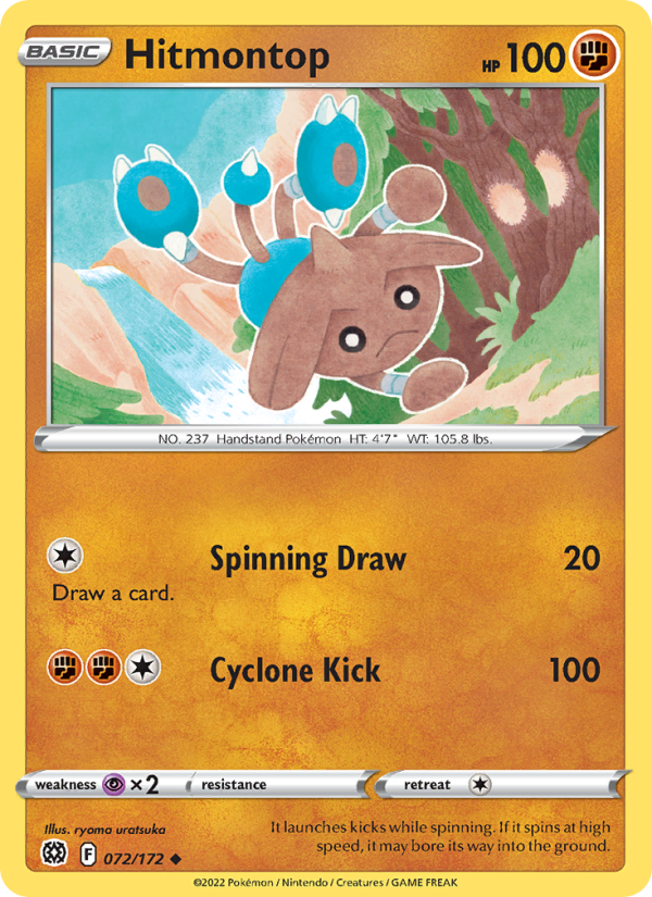 Hitmontop (072/172) Reverse Holo card image