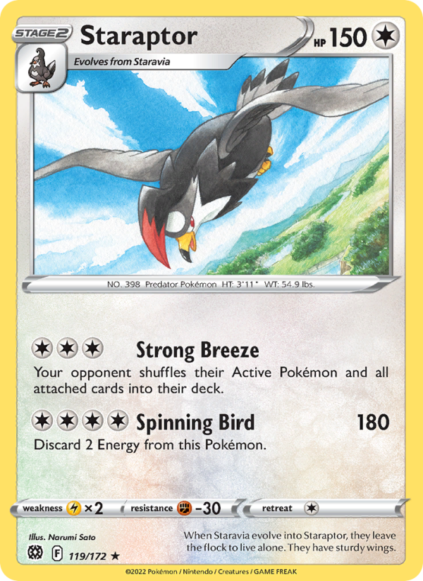 Staraptor (119/172) Reverse Holo card image
