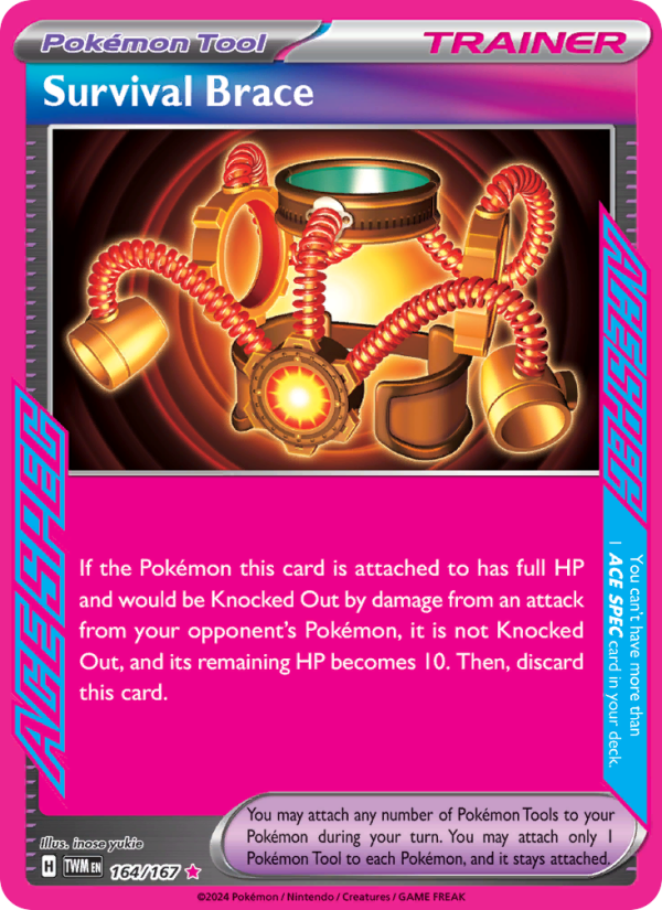 Survival Brace (164/167) Holographic card image