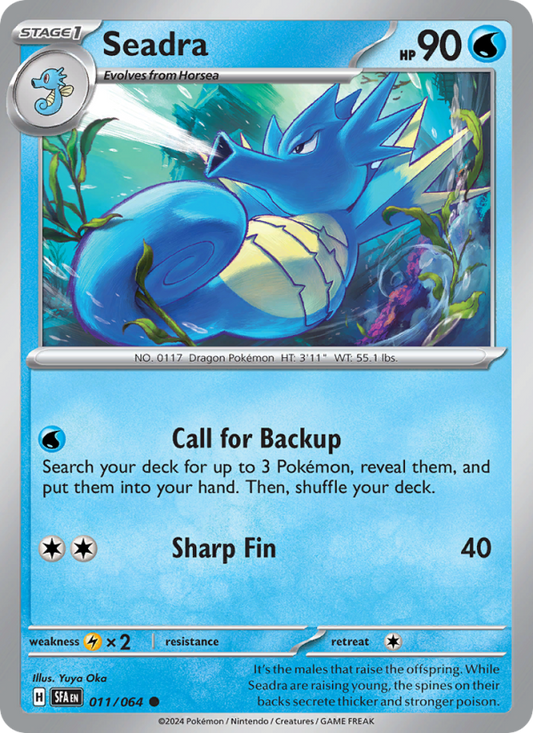 Seadra (011/64) Reverse Holo card image