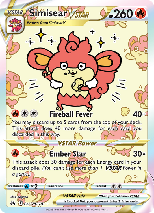 Simisear VSTAR (GG37/159) Holographic card image