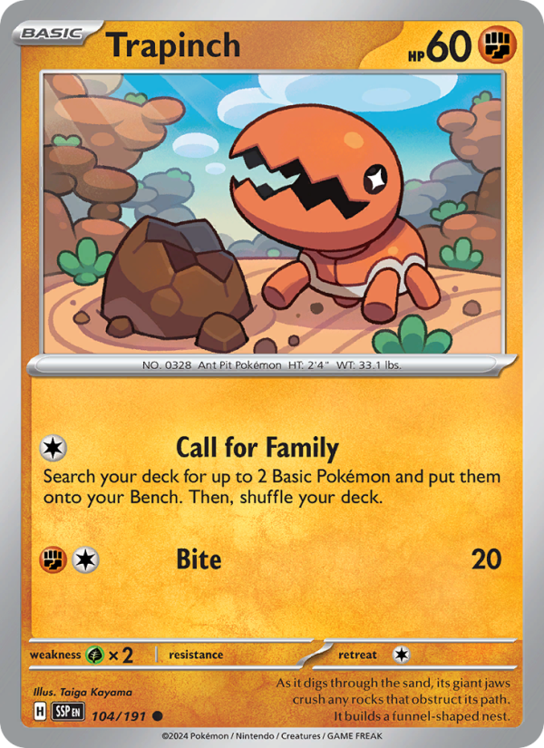 Trapinch (104/191) Reverse Holo card image