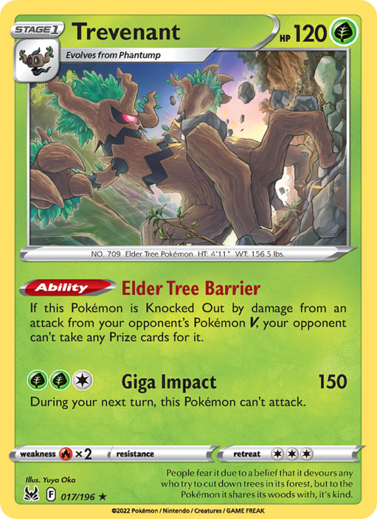 Trevenant (017/196) Reverse Holo card image
