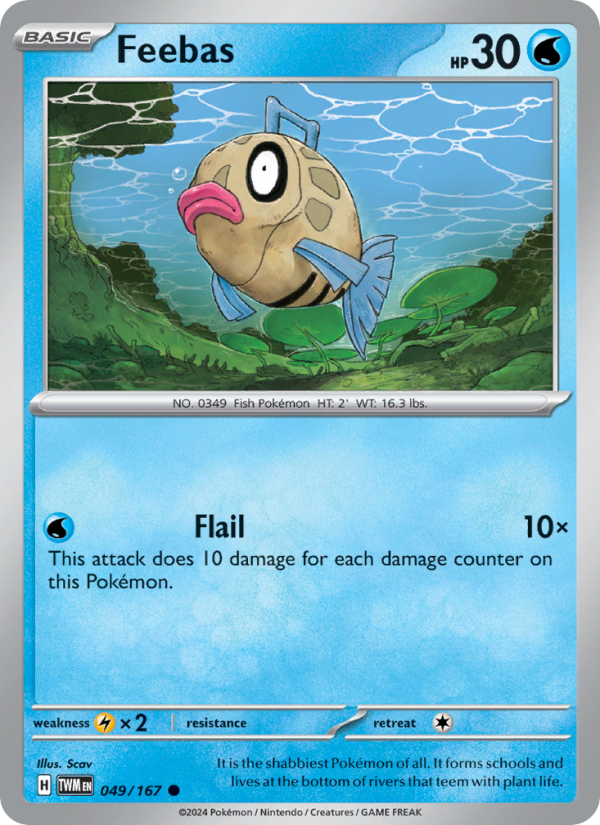 Feebas (049/167) Reverse Holo card image