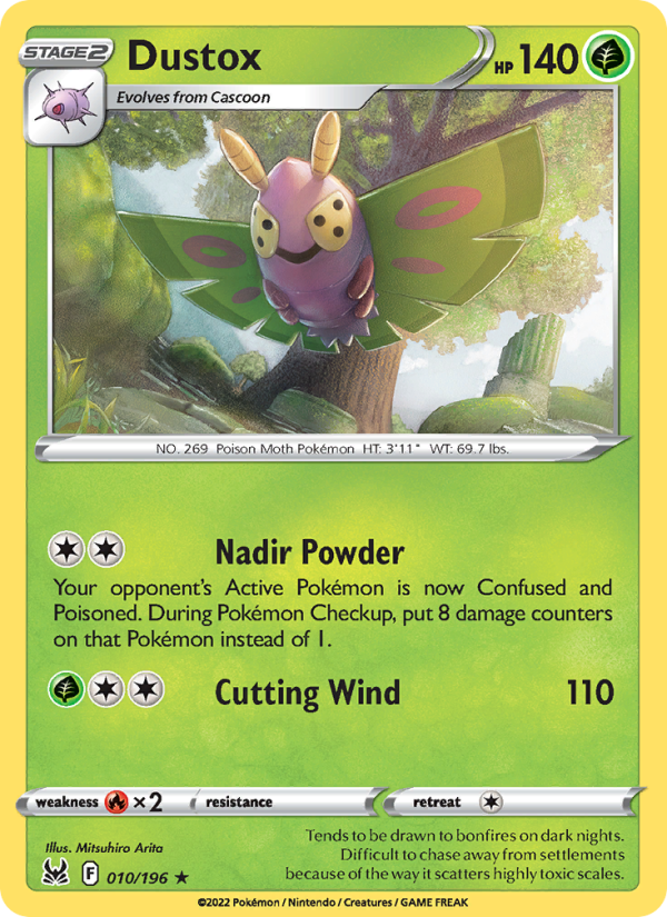 Dustox (010/196) Reverse Holo card image