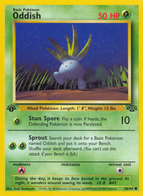 Oddish (058/64) Reverse Holo card image