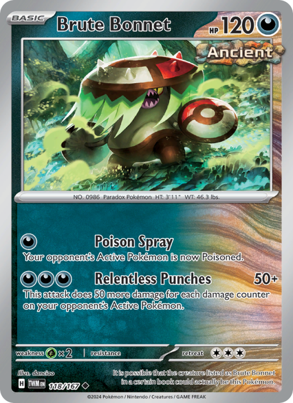 Brute Bonnet (118/167) Reverse Holo card image