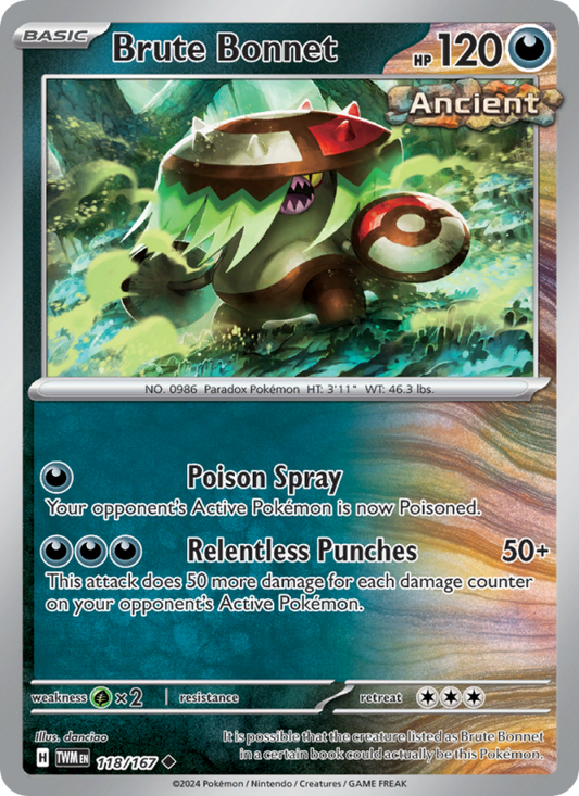 Brute Bonnet (118/167) Reverse Holo card image