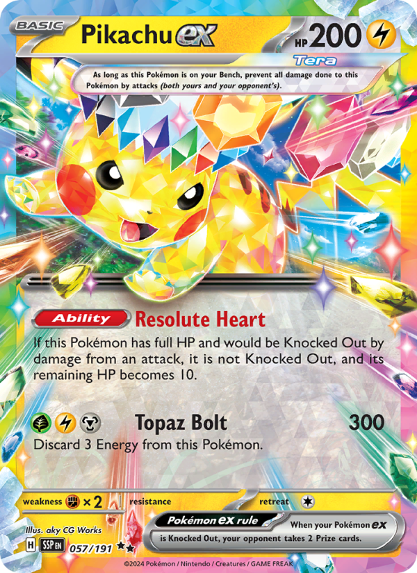 Pikachu ex (057/191) Holographic card image