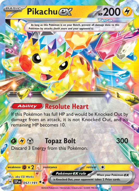 Pikachu ex (057/191) Holographic card image