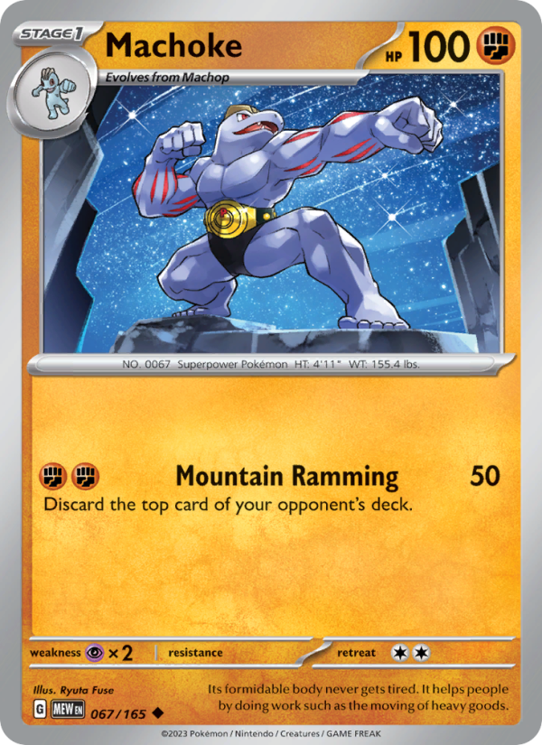 Machoke (067/165) Reverse Holo card image