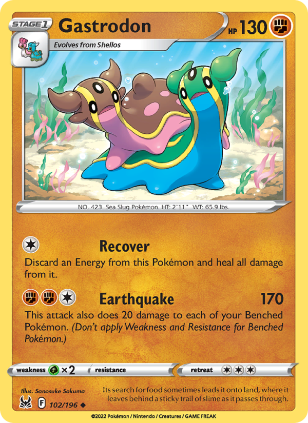 Gastrodon (102/196) Reverse Holo card image