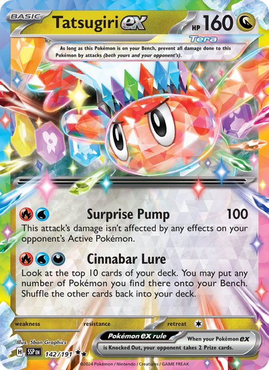Tatsugiri ex (142/191) Holographic card image