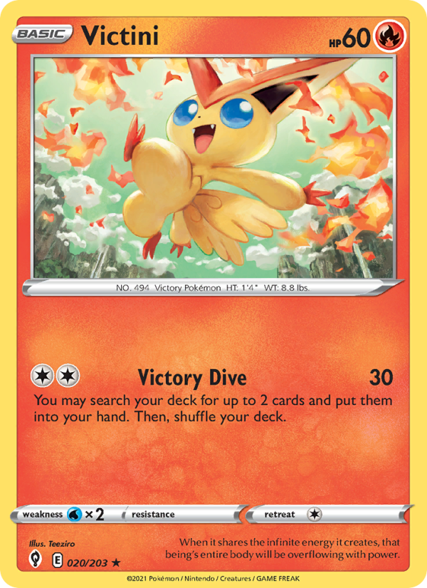 Victini (020/203) Reverse Holo card image