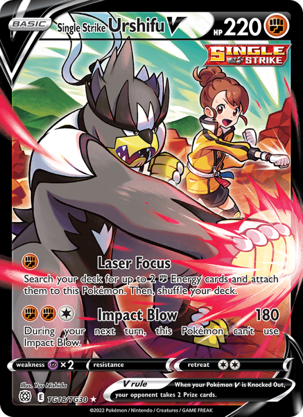 Single Strike Urshifu V (TG18/172) Holographic card image