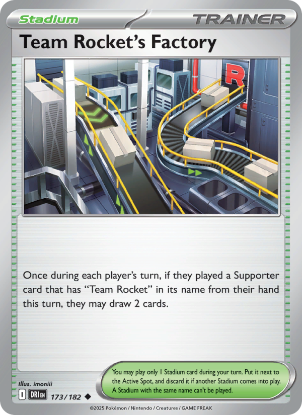 Team Rocket's Factory (173/182) Reverse Holo card image