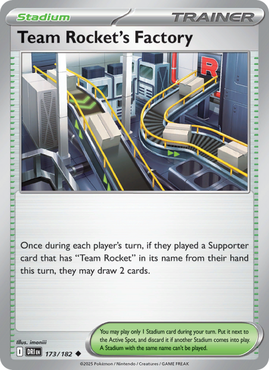 Team Rocket's Factory (173/182) Reverse Holo card image