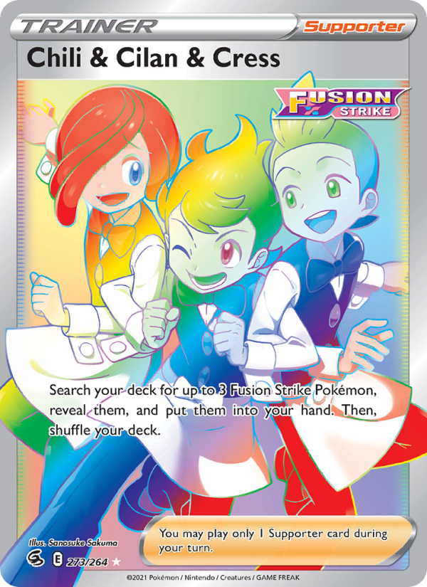 Chili & Cilan & Cress (273/264) Reverse Holo card image
