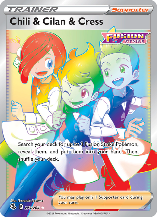 Chili & Cilan & Cress (273/264) Reverse Holo card image