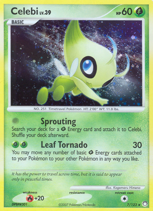 Celebi (007/122) Reverse Holo card image