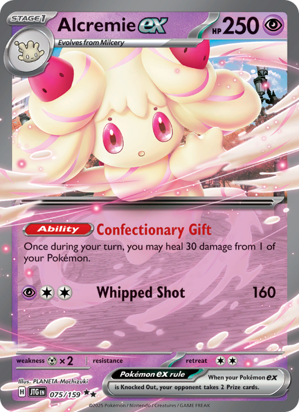 Alcremie ex (075/159) Reverse Holo card image