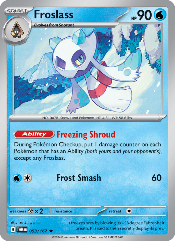 Froslass (053/167) Reverse Holo card image