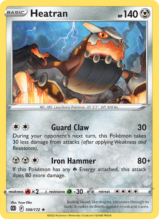 Heatran (100/172) Reverse Holo card image