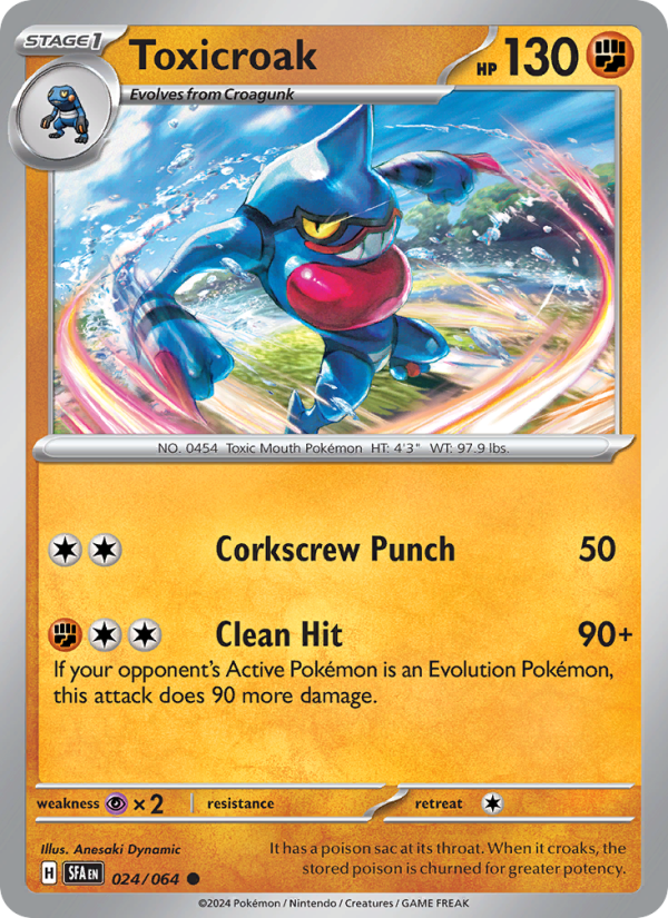 Toxicroak (024/64) Reverse Holo card image