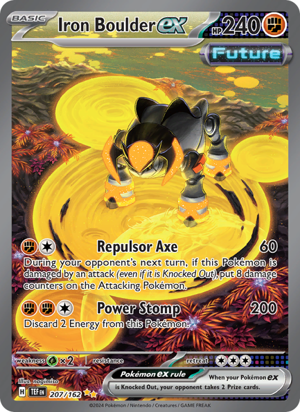 Iron Boulder ex (207/162) Holographic card image