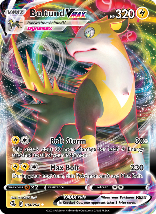 Boltund VMAX (104/264) Holographic card image