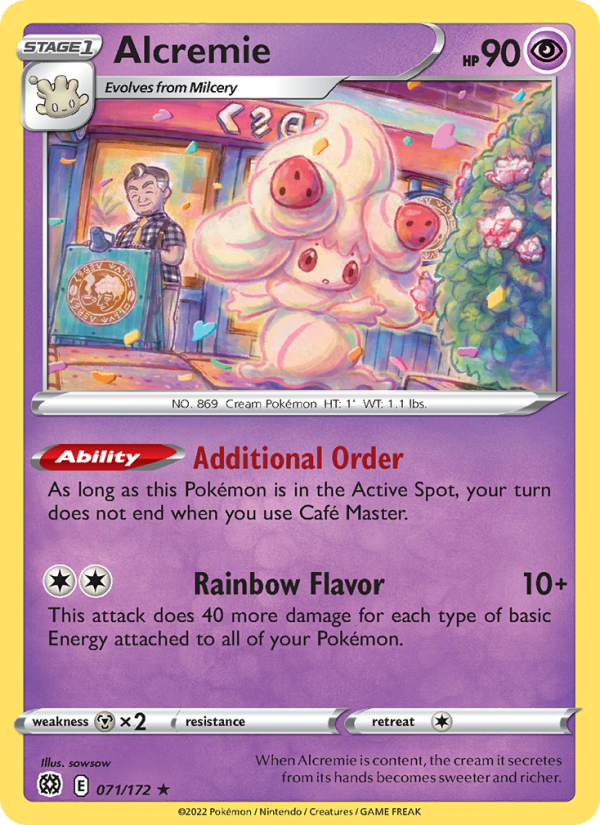 Alcremie (071/172) Reverse Holo card image