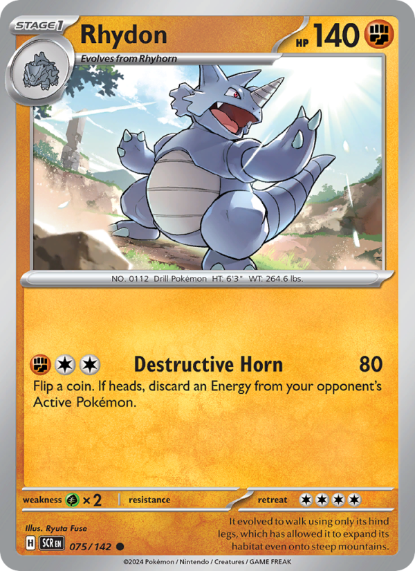 Rhydon (075/142) Reverse Holo card image