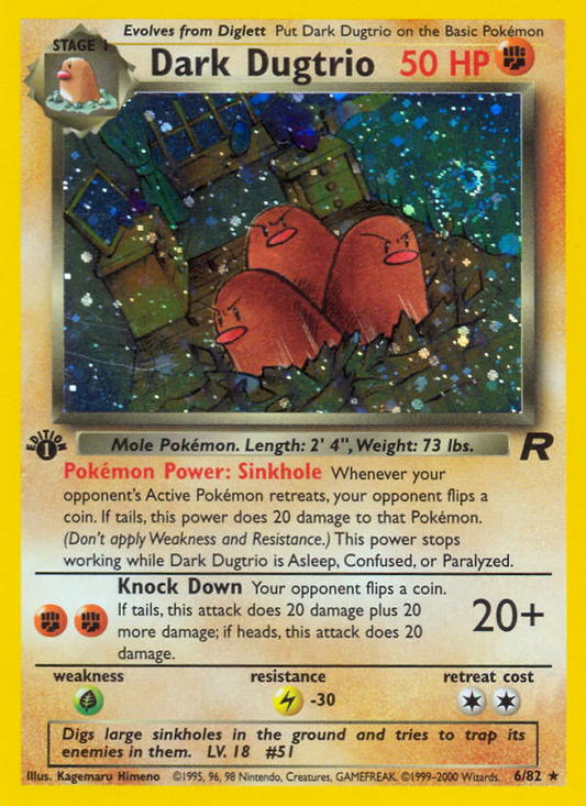 Dark Dugtrio (006/82) Reverse Holo card image